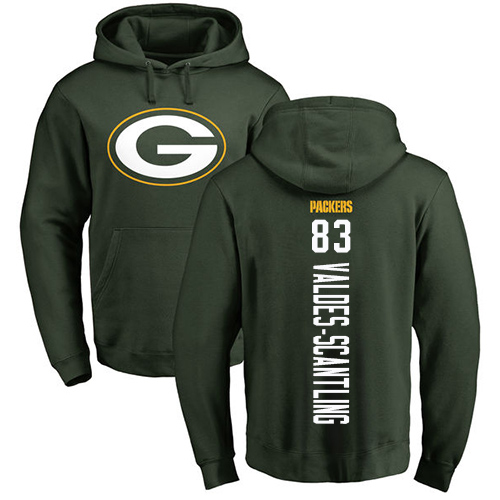 Men Green Bay Packers Green #83 Valdes-Scantling Marquez Backer Nike NFL Pullover Hoodie Sweatshirts